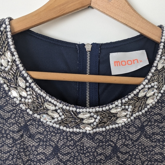 ShopRuche Lace Dress with Beaded Collar - Picture 3 of 6